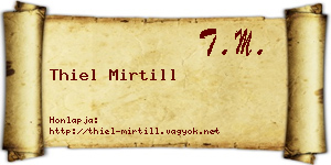 Thiel Mirtill névjegykártya